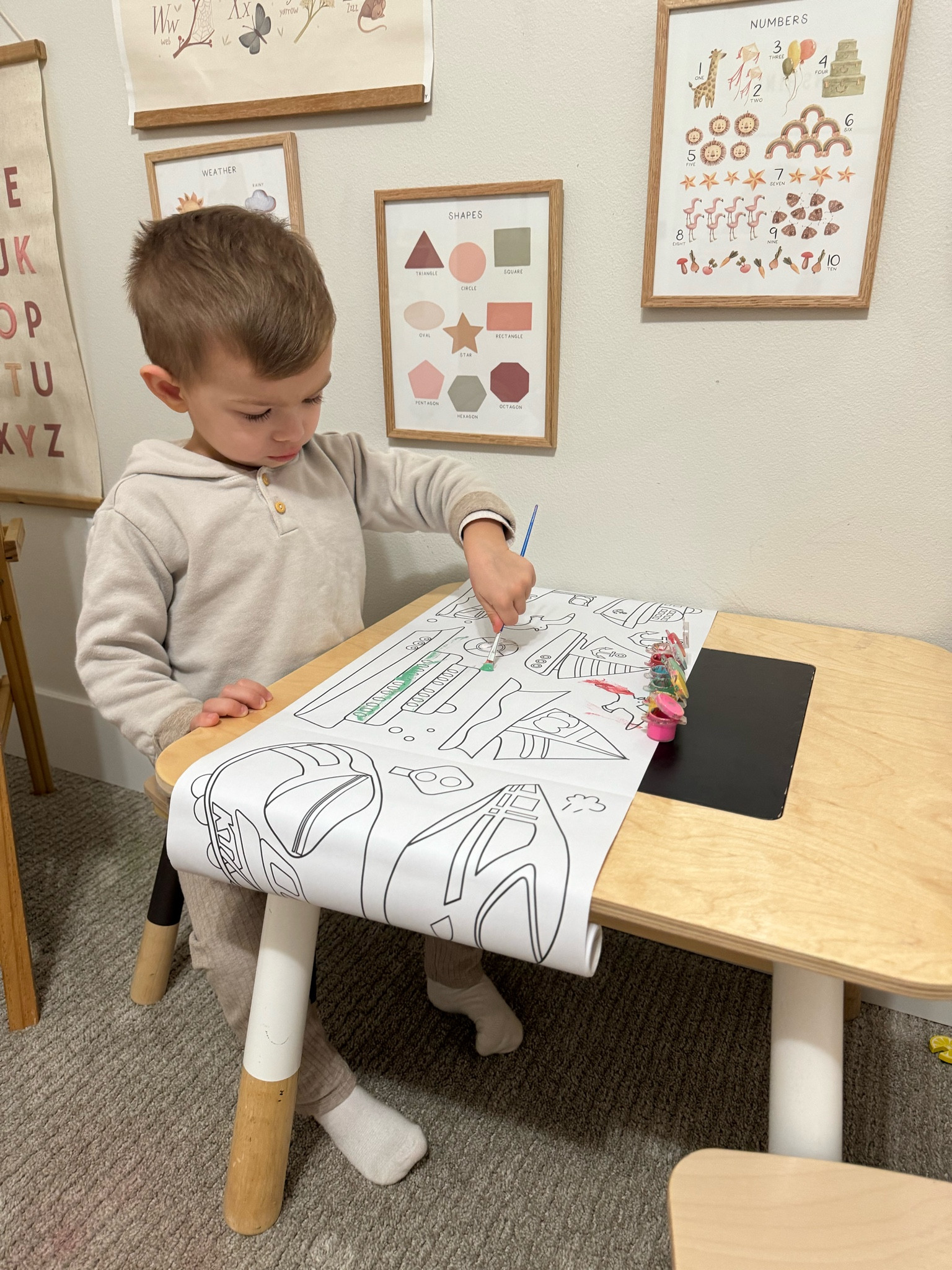 Toddler kids drawing activities 