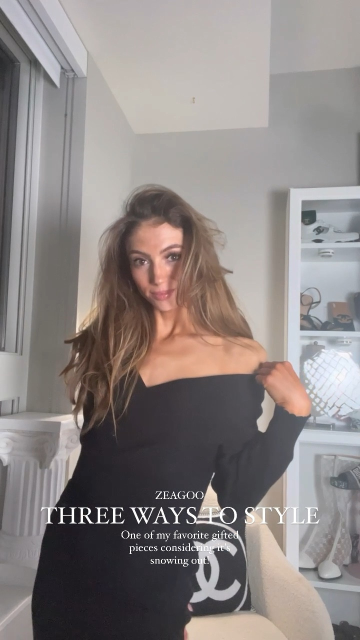 Sweater dress styling 
Off the shoulder 
Transitional pieces 
Capsule wardrobe 
Amazon fashion 
Spring style 
Ad 

#LTKunder100 #LTKworkwear #LTKFind