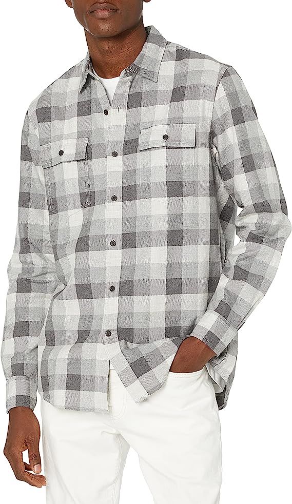 Amazon Brand - Goodthreads Men's Standard-Fit Long-Sleeve Plaid Herringbone Shirt | Amazon (US)