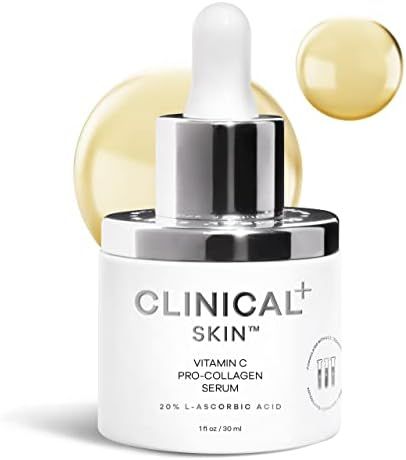 Clinical Skin Vitamin C Pro-Collagen Serum, Vitamin E, Anti-Aging, Skin Brightening Formula, For ... | Amazon (US)