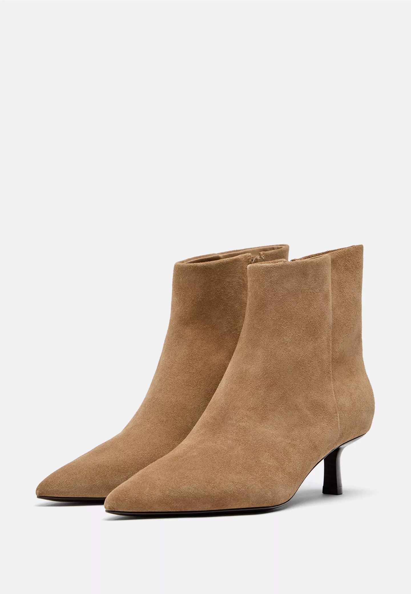 Botines tacón kitten piel | Stradivarius España | Stradivarius ES