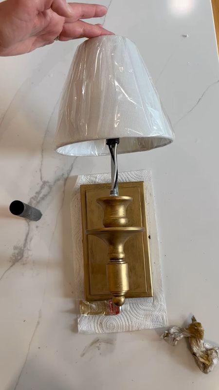 Visual comfort look for less brass wall sconce with shade grandmillennial home decor