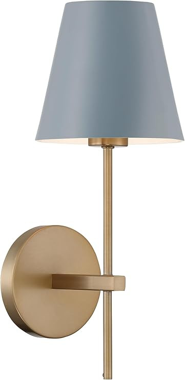 Crystorama Xavier 1 Light Vibrant Gold + Blue Sconce | Amazon (US)