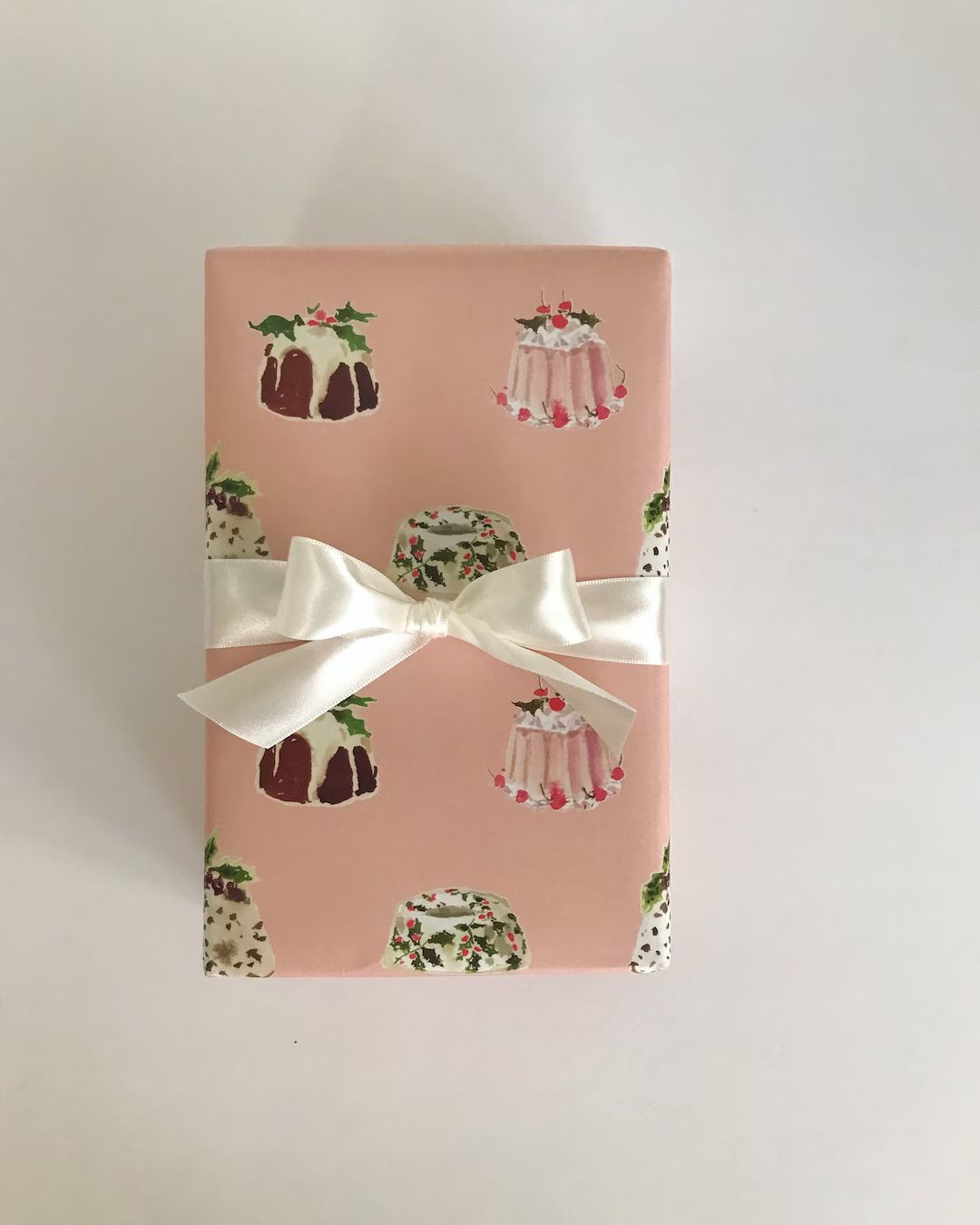 Wrapping Paper: Christmas Cakes Pink gift Wrap Birthday - Etsy | Etsy (US)