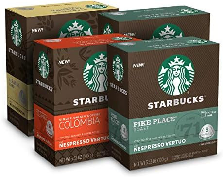 Starbucks Capsules for Nespresso Vertuo Machines - Blonde & Medium Roast Variety Pack - 4 boxes (32  | Amazon (US)