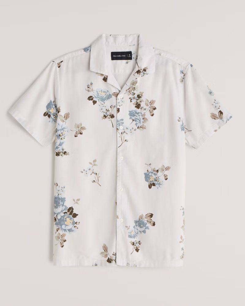 Short-Sleeve Button-Up Shirt | Abercrombie & Fitch (US)