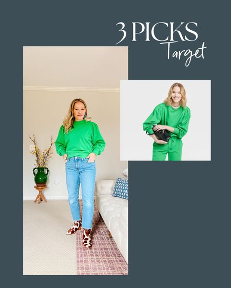 The sleeves on this sweatshirt are so fun and give it an elevated look. Because of the full sleep as size down (I’m wearing a small) there is still enough room in the bodice. The green color is just right and dare I say has me ready for St. Patrick’s day! 

#LTKshoecrush #LTKFind #LTKunder50