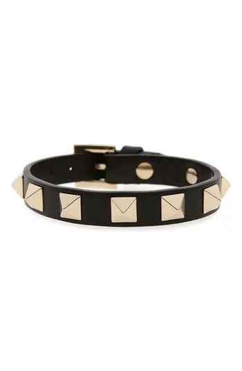 Women's Valentino Small Rockstud Leather Bracelet | Nordstrom