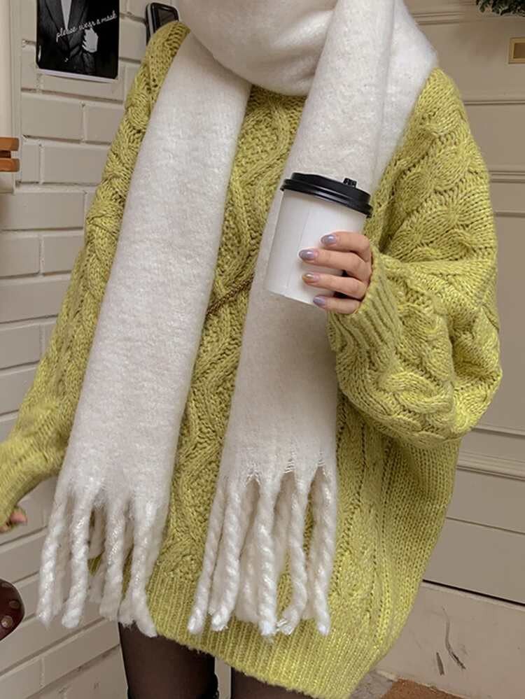 DAZY Fringe Trim Scarf | SHEIN