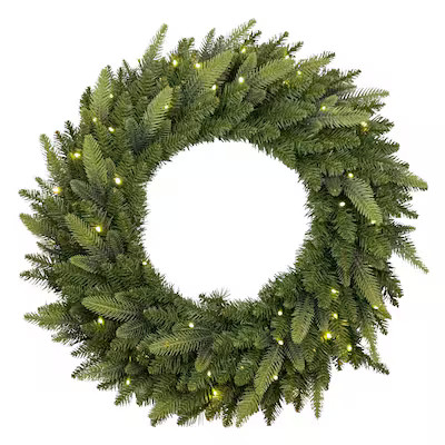 Holiday Living Everett 30-in Pre-lit Indoor/Outdoor Battery-operated Green Fraser fir Artificial ... | Lowe's