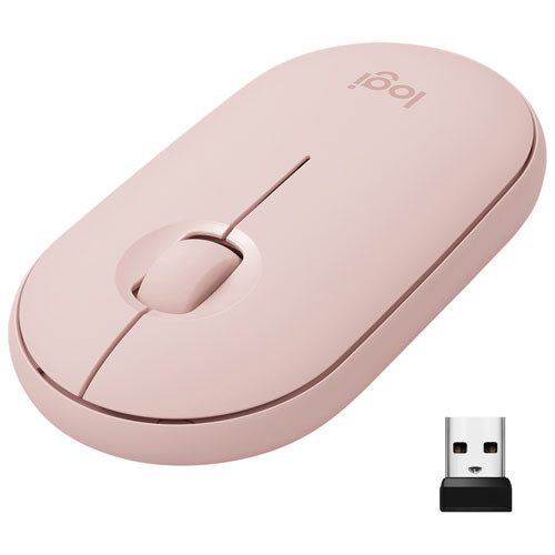 Logitech Pebble M350 Wireless Optical Ambidextrous Mouse - Rose | Best Buy Canada