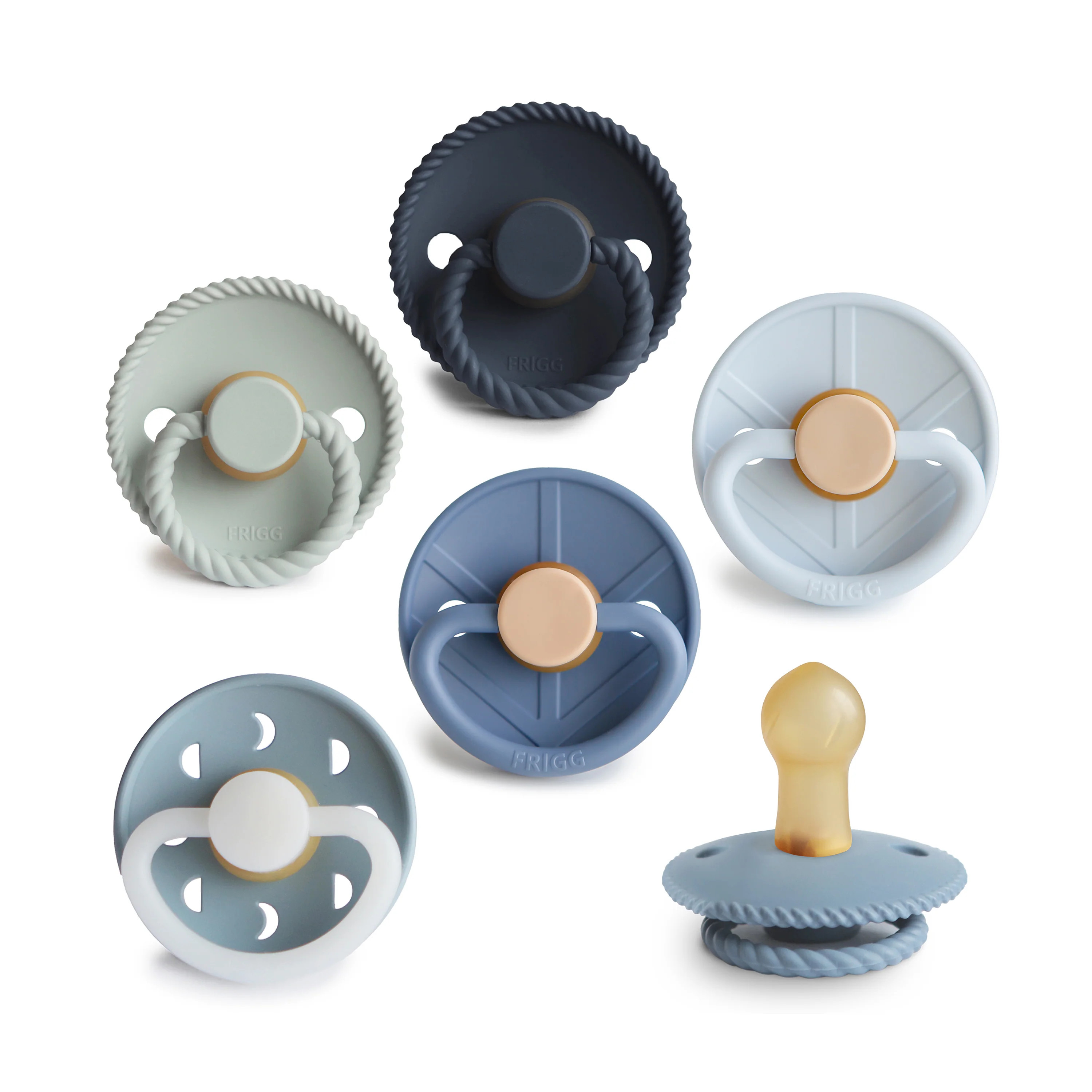 FRIGG Natural Rubber Pacifier – BPA-Free 6-Pack | Grove