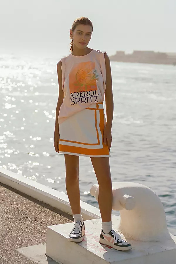 Maeve Sporty Colorblock Mini Skirt | Anthropologie (US)