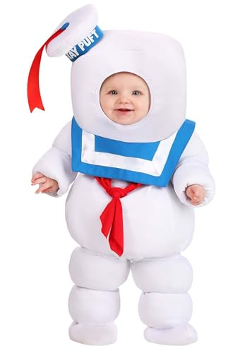 Fun Costumes Ghostbusters Stay Puft Marshmallow Man Outfit for Infants, Baby Ghostbusters Cosplay Halloween White | Amazon (US)