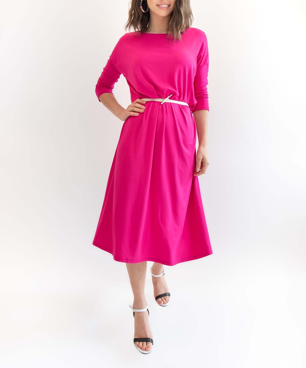 Mayas Place NY Women's Casual Dresses Fuschia - Fuschia Shift Dress - Women | Zulily