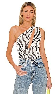 AFRM Kim Bodysuit in Blanc Zebra from Revolve.com | Revolve Clothing (Global)