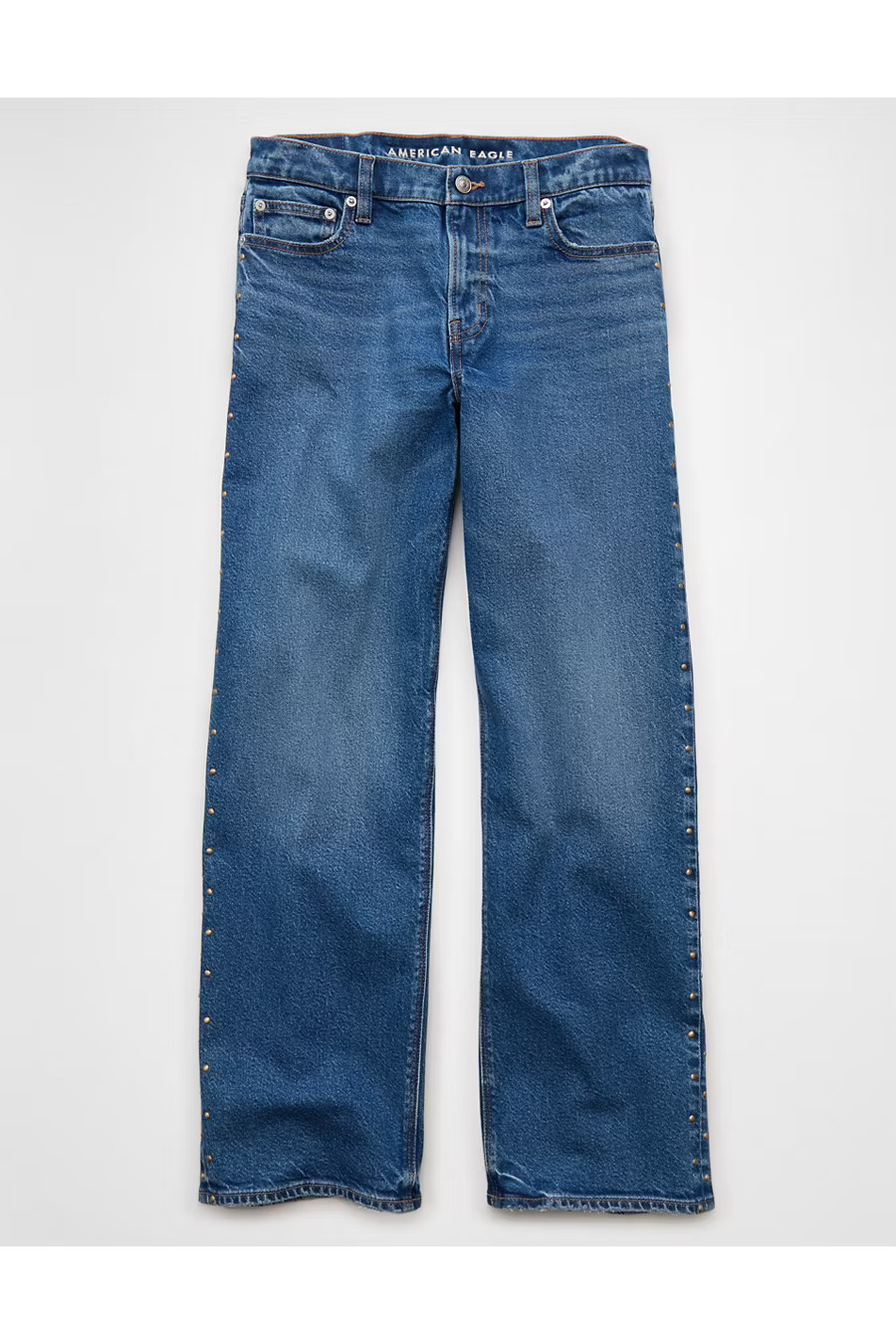 AE Stretch Studded High-Waisted Stovepipe Jean Women's Had A Cool Moment 0 Regular | American Eagle Outfitters (US & CA)