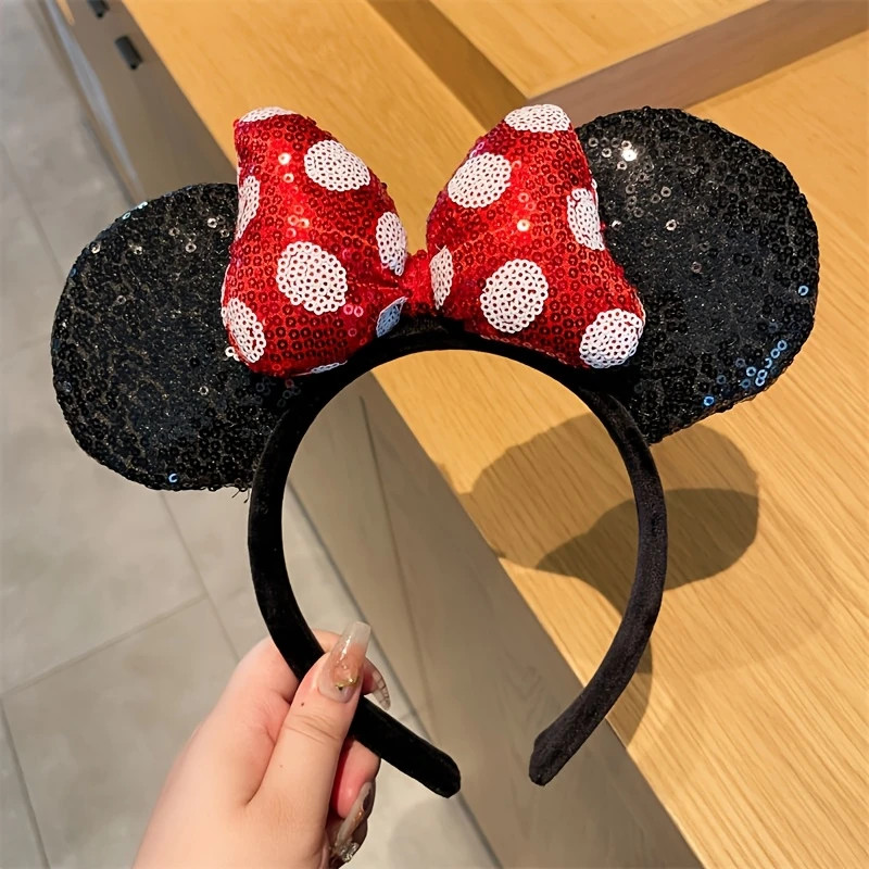 Disney Minnie Headband with Bow Cute Cartoon Hair Accessories Fashionable All-match Costume Headb... | Temu Affiliate Program