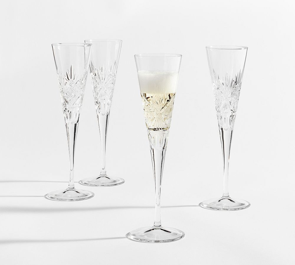 Antique Cut Champagne Flutes - Set of 4 | Pottery Barn (US)