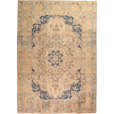 9' 4'' x 6' 5'' Sabzevar Authentic Persian Hand Knotted Area Rug - 111902 | Los Angeles Home of rugs