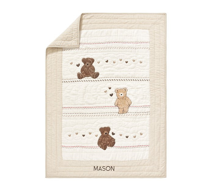 Teddy Bear Baby Quilt | Pottery Barn Kids