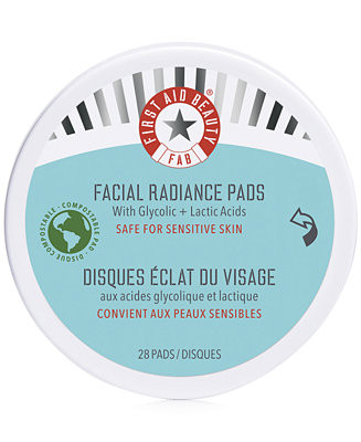 Facial Radiance Pads with Glycolic + Lactic Acids – Exfoliating Pads with AHA, 28 pads | Macy's