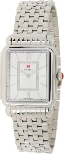 Women's Deco II Diamond Bracelet Watch, 20mm x 43mm - 0.11 ctw | Nordstrom Rack