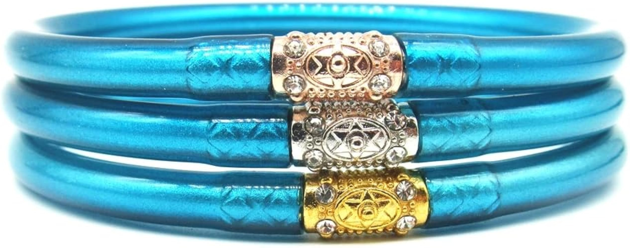 3pcs Mix Glitter Jelly Bracelet Set Women's Tibetan Buddhist Temple Lucky Charm Bangle Gift 2 | Amazon (US)