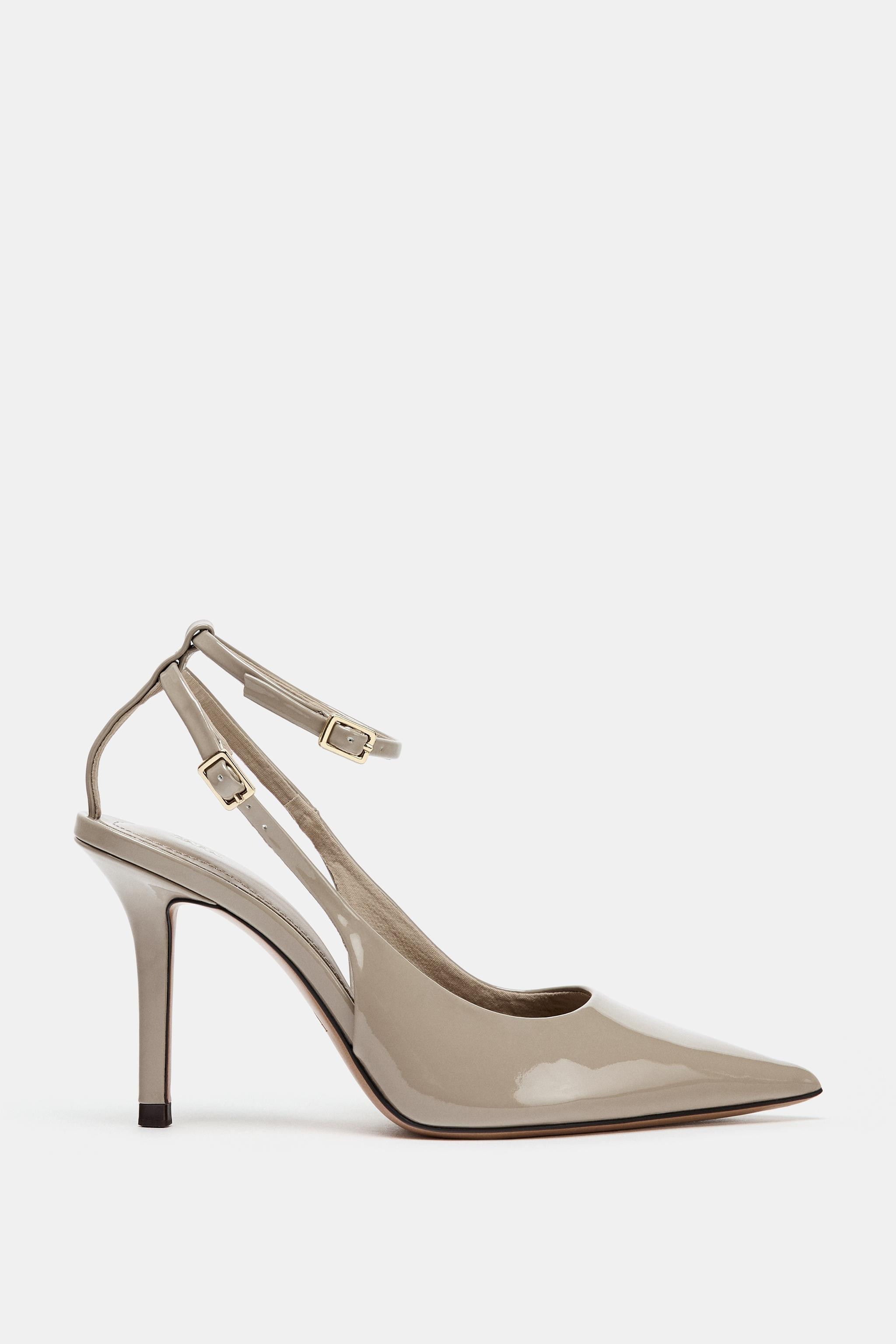 PATENT FINISH SLINGBACK HEELS | Zara US
