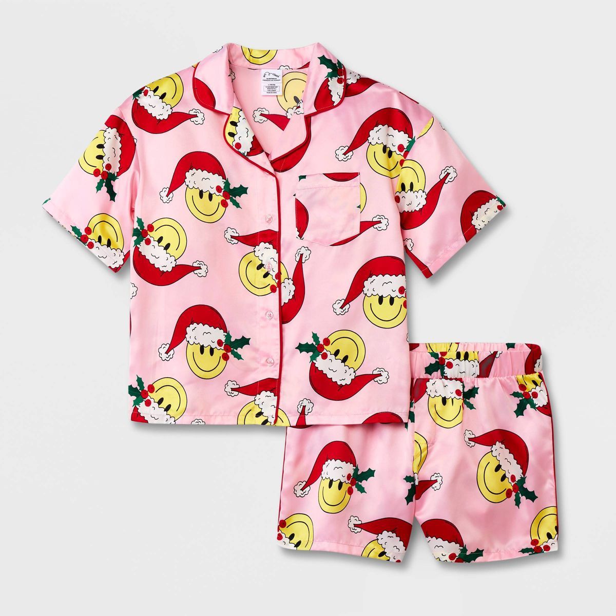 Girls' 2pc Satin Short Sleeve Coat Pajama Set - art class™ | Target