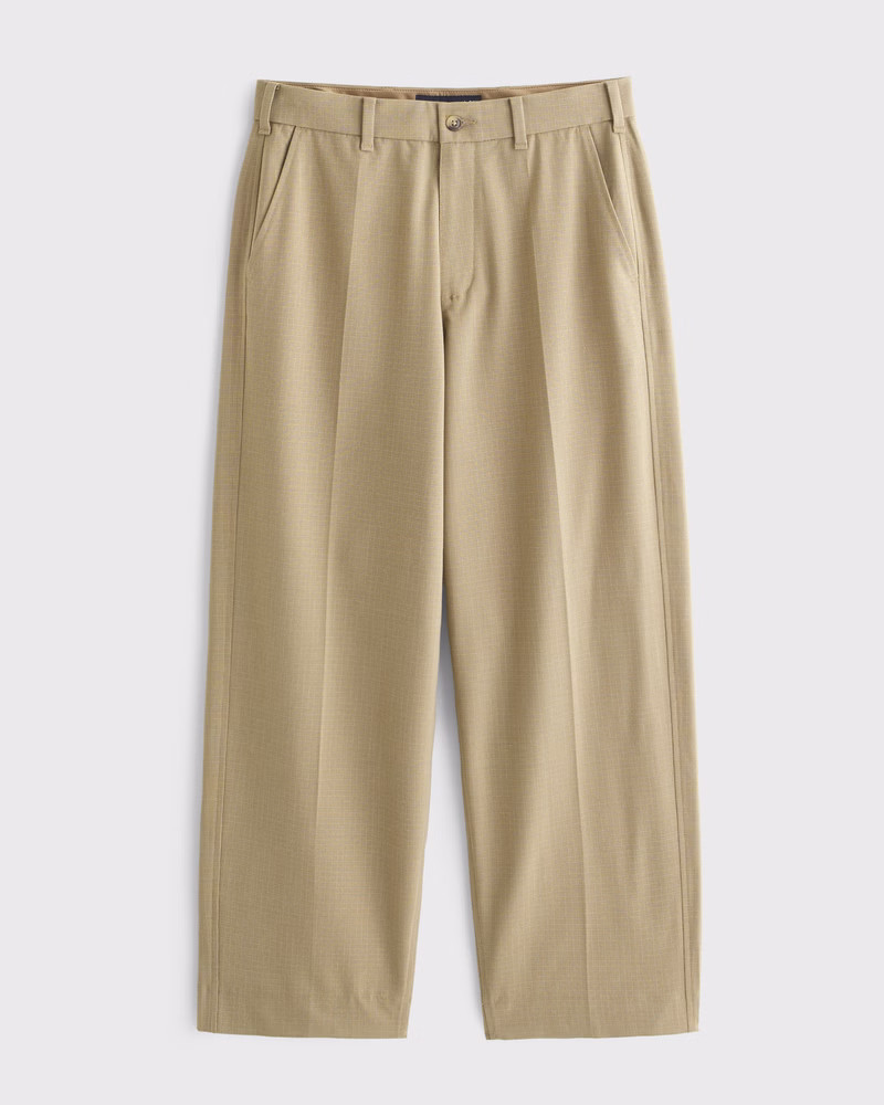 Abercrombie & Fitch Men's Baggy Trouser in Tan Texture - Size 34 X 30 | Abercrombie & Fitch (US)