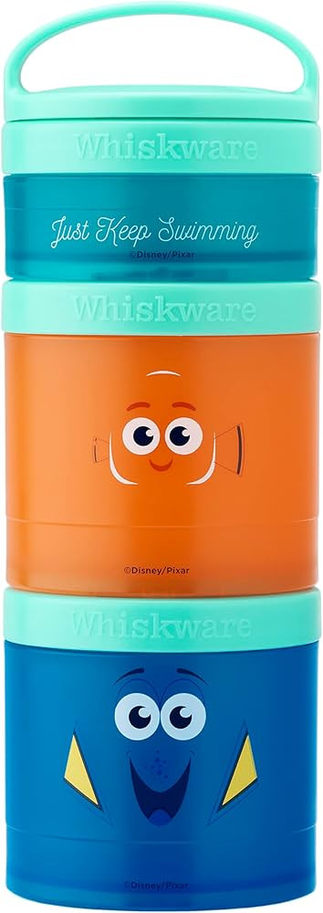 Whiskware Disney Pixar Stackable Snack Containers for Kids and Toddlers, 3 Stackable Snack Cups f... | Amazon (US)