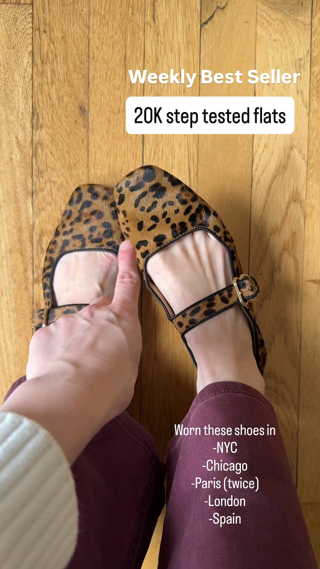 Comfy suede flats that are 20K step approved. Size up 1/2 