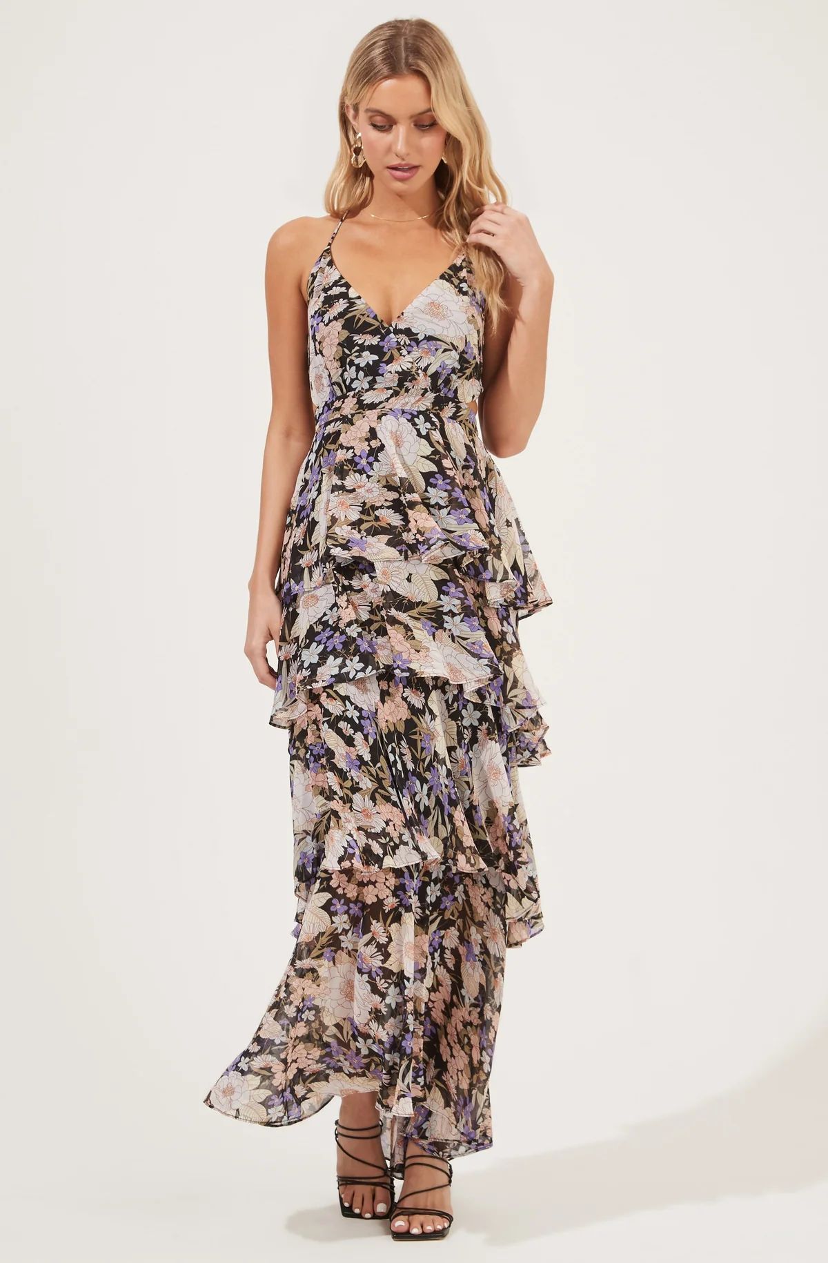 Rosana Floral Tiered Ruffle Maxi Dress | ASTR The Label (US)