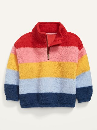 Unisex Cozy Sherpa Quarter-Zip Jacket for Toddler | Old Navy (US)