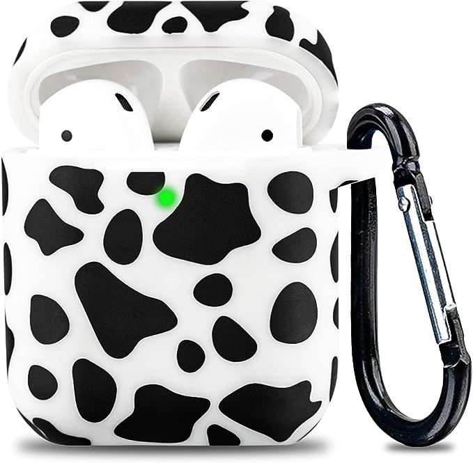 Airpod Case Soft Silicone Flexible Skin Cow Print LitoDream Airpods Case Cover for Apple AirPods ... | Amazon (US)