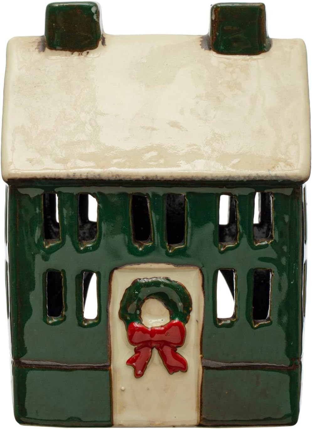 Creative Co-Op 4' L x 3-1/4'W x 5-1/2'H Hand-Painted Stoneware House, Reactive Glaze, Green, Crea... | Amazon (US)
