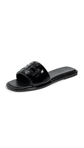 Tory Burch Women's Double T Sport Slides, Perfect Black, 8 Medium US | Amazon (US)