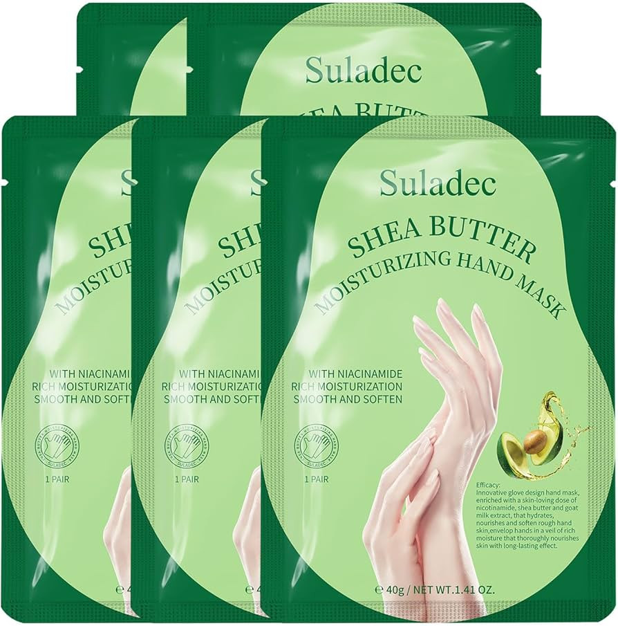 Moisturizing Hand Mask with Shea Butter and Goat Milk, Hydrating Hand Masks for Dry Cracked Hands... | Amazon (US)