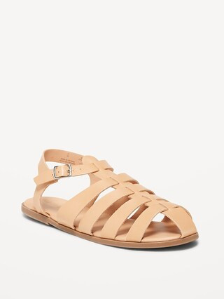 Faux-Leather Fisherman Sandals for Girls | Old Navy (US)