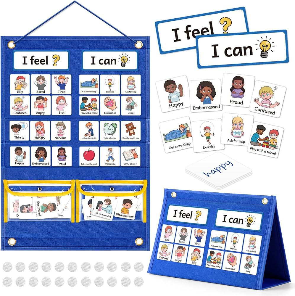 Feelings Chart, Social Emotional Learning Activities,Autism Learning Materials, ADHD Tools,Behavi... | Amazon (US)