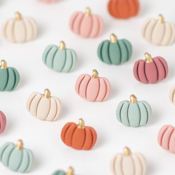 Pumpkin Studs Fall Halloween Earrings Stud Pack Handmade - Etsy | Etsy (US)