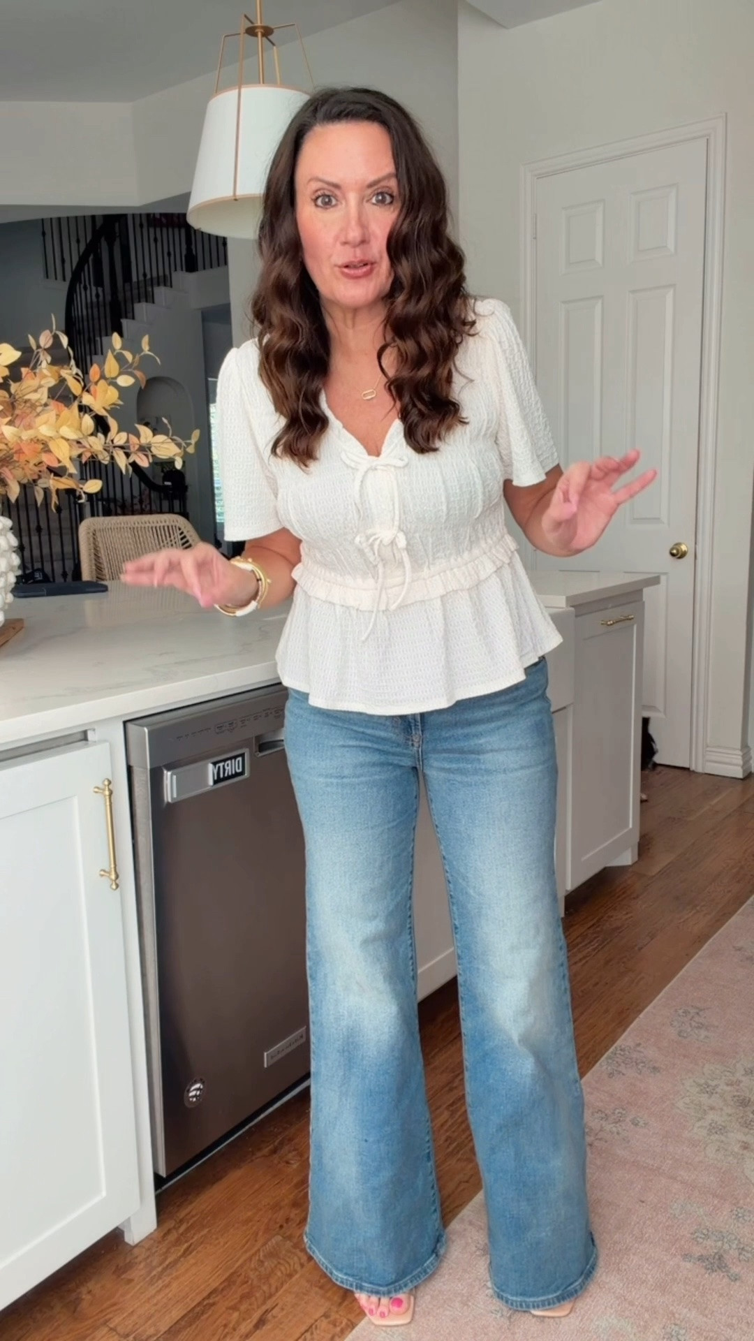 Wearing a small in this adorable $15 top!
.

#LTKootd #LTKdayinmylife #LTKOver40