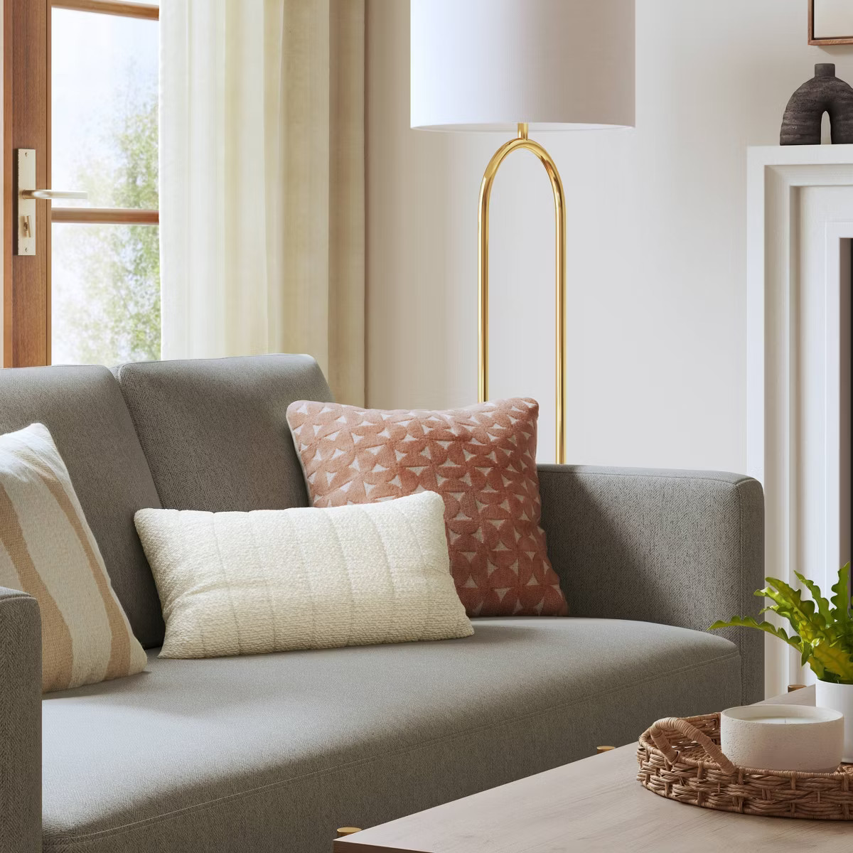 Velvet Jacquard Geo Square Throw Pillow - Threshold™ | Target