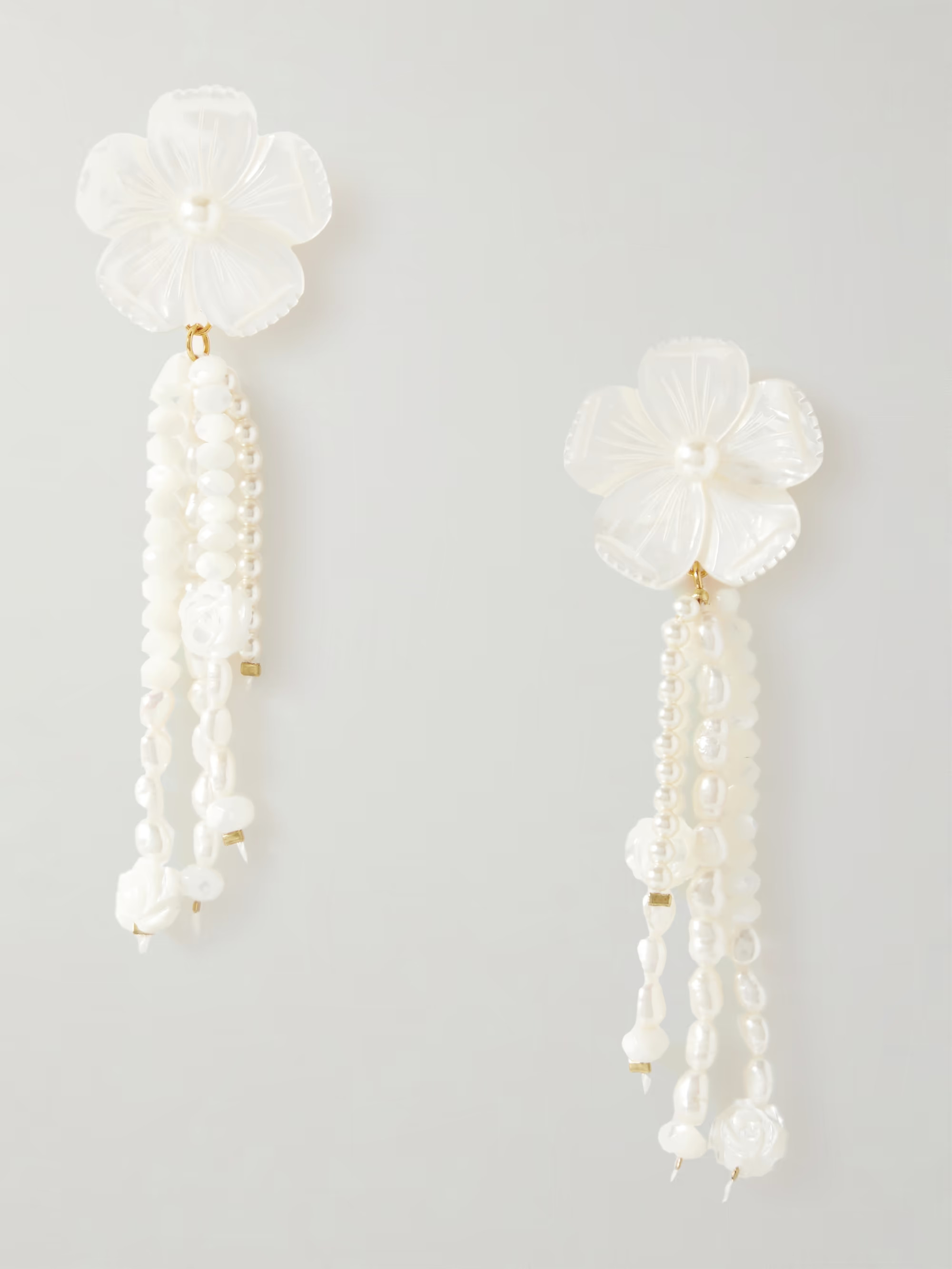 JENNIFER BEHRMara gold-tone mother-of-pearl earrings | NET-A-PORTER (UK & EU)