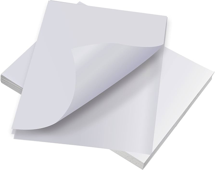 8.5" x 11" Full Sheet Sticker Paper for Laser & Inkjet Printers[300 Sheets,300 Labels] | Amazon (US)