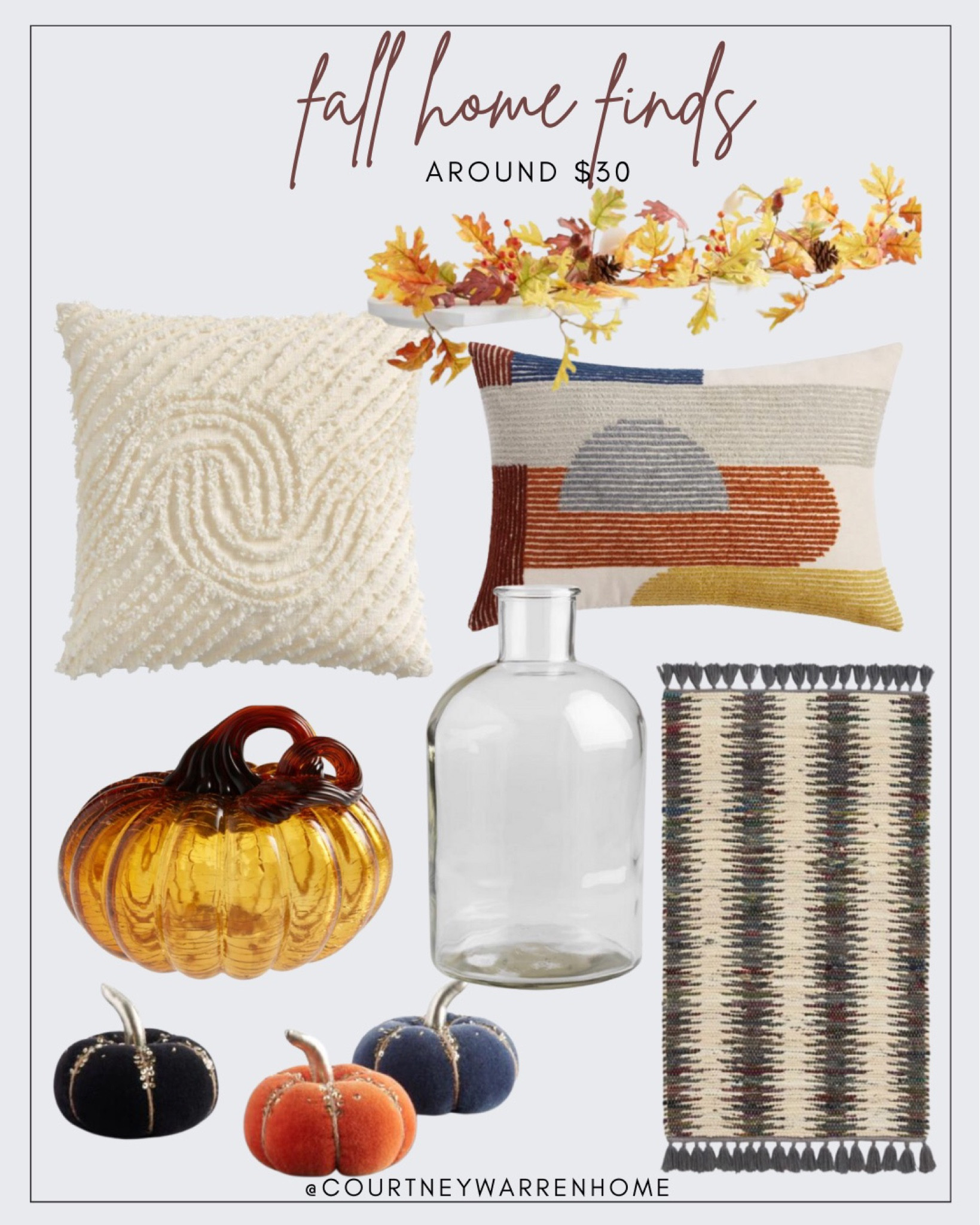 Fall finds around $30

Fall stems, pumpkins, fall decor, fall refresh, world market, throw pillows, affordable decor 

#LTKSeasonal #LTKhome #LTKunder50