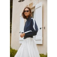 ASTR the Label | Teo Contrast Stripe Track Jacket in Navy | Size XL | ASTR The Label (US)