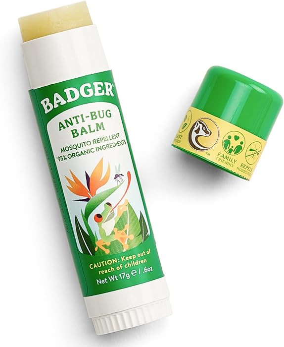 Badger Bug Repellent, Easy to Use Travel Stick, DEET-Free Mosquito Repellent & Insect Protection, Certified Organic Essential Oil Balm | Amazon (US)