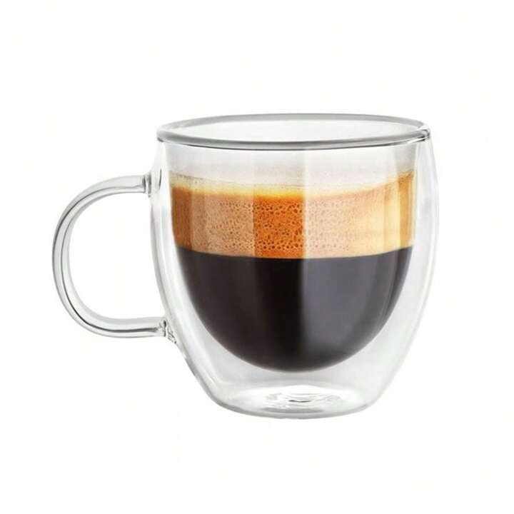 Xícara De Parede Dupla 240ml Caneca Resistente Ao Calor Café Chá Transparente | SHEIN
